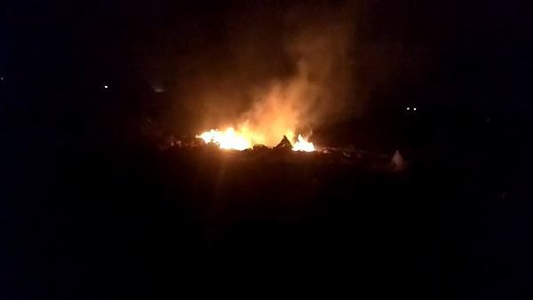 Explosion in house and caught fire Explosion in house and caught fire