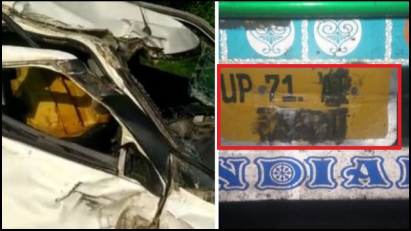 ट्रक के नंबर पर पुती थी कालिख