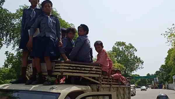 भेड़-बकरियों की तरह लोडर में ठूंसा
