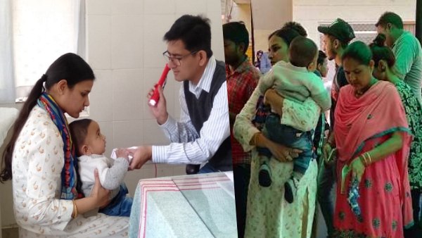 बच्चे को लेकर अस्पताल की लाइन में करीब आधे घंटे खड़ी रहीं सुरभि बंसल