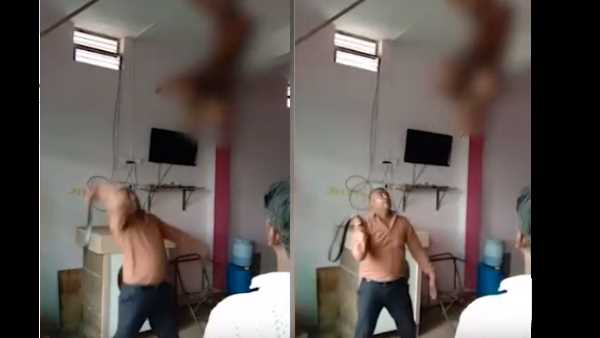 video, transporter hangs driver and beats him brutally with belt and sticks video, transporter hangs driver and beats him brutally with belt and sticks