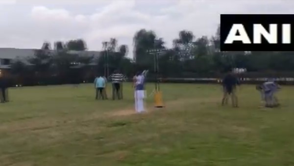 BJP MLAs play cricket at the resort in Bengaluru karnataka BJP MLAs play cricket at the resort in Bengaluru karnataka