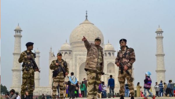 Security increased at Taj Mahal after Shiv Sena threatens to hold puja Security increased at Taj Mahal after Shiv Sena threatens to hold puja