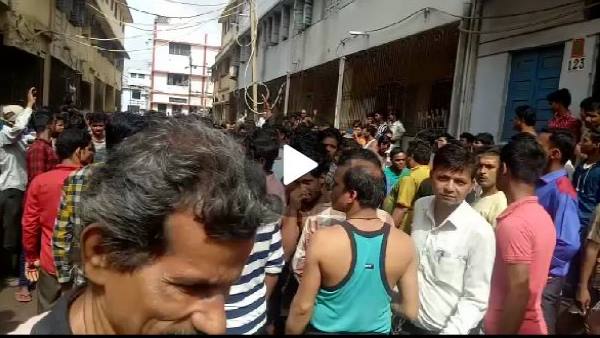 labourer died at surat factory, workers protest labourer died at surat factory, workers protest