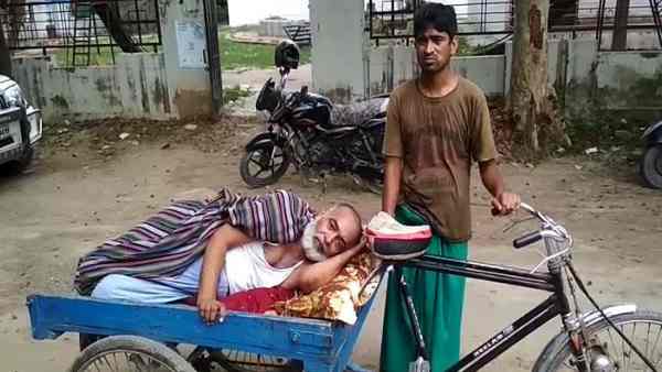 patient taken to hospital on cart patient taken to hospital on cart