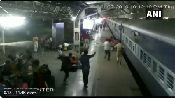 Watch video: RPF jawan saved woman at Ahmedabad railway station Watch video: RPF jawan saved woman at Ahmedabad railway station