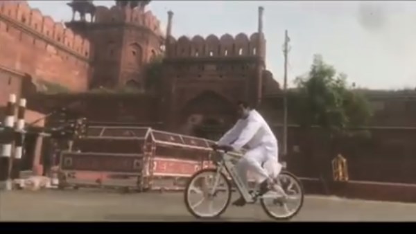 पर्यावरण के लिए चलाई साइकिल