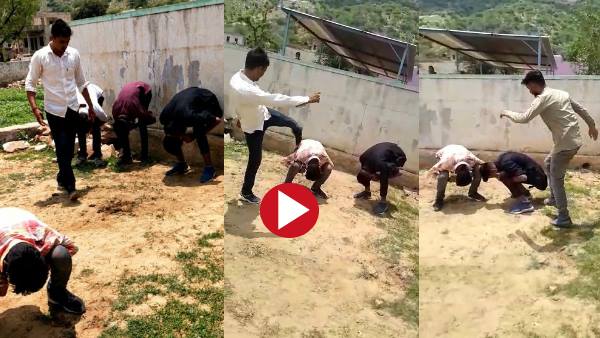 Four Accused of molestation beaten By Villagers in Sikar Video Viral Four Accused of molestation beaten By Villagers in Sikar Video Viral