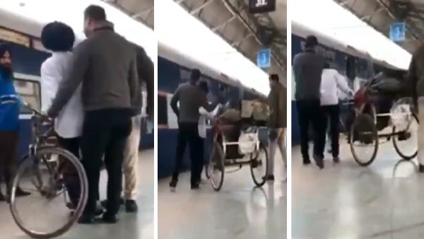 बुजुर्ग रिक्शावाले की पुलिसकर्मियों ने की पिटाई, VIDEO वायरल बुजुर्ग रिक्शावाले की पुलिसकर्मियों ने की पिटाई, VIDEO वायरल