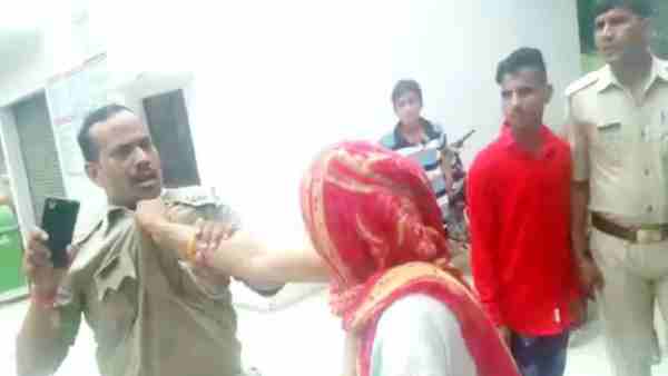 ruckus of women in police station After the arrested a young man ruckus of women in police station After the arrested a young man