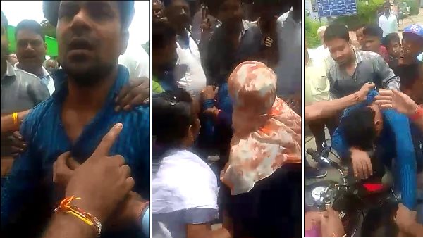 husband wife fight on the street husband wife fight on the street