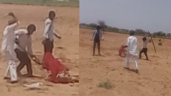 Jodhpur Video Viral : Woman Brutally beaten by three men Jodhpur Video Viral : Woman Brutally beaten by three men
