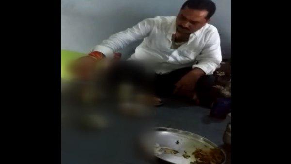 video goes viral of drunk mukhiya in bihar video goes viral of drunk mukhiya in bihar