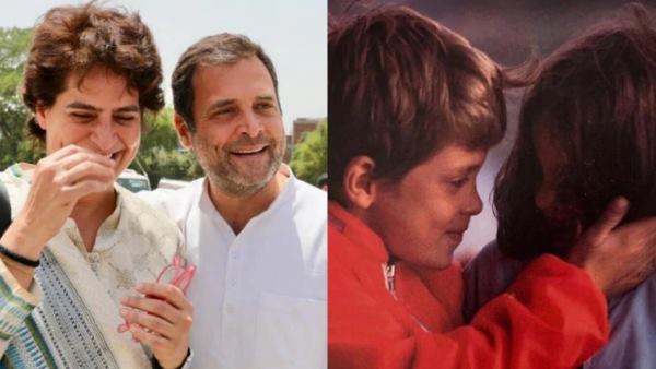 Priyanka Gandhi wishes brother Rahul gandhi on Rakshabandhan with adorable Twitter post Priyanka Gandhi wishes brother Rahul gandhi on Rakshabandhan with adorable Twitter post