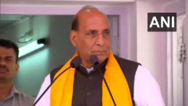 Defence minister rajnath singh reach leh for a program Defence minister rajnath singh reach leh for a program