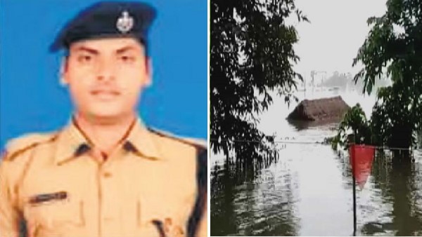 आरपीएफ जवान ने देखा बाढ़ में 8 लोग जिंदगी के लिए जूझ रहे थे