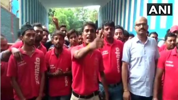 बीफ और पोर्क फूड की डिलीवरी को लेकर हड़ताल पर स्टाफ