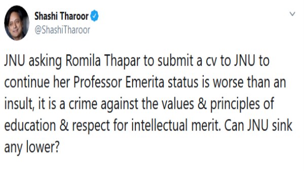 शशि थरूर ने इस मुद्दे पर किया ये ट्वीट