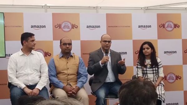 लखनऊ पहुंची AmazonFestiveYatra, लखनऊ पहुंची AmazonFestiveYatra,