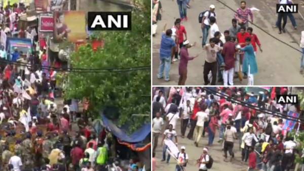 Youth wing student wing of Communist Party of India protest against Mamata govt Youth wing student wing of Communist Party of India protest against Mamata govt