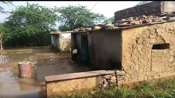 Flood in many villages of Sawai madhopur near of chambal river Flood in many villages of Sawai madhopur near of chambal river