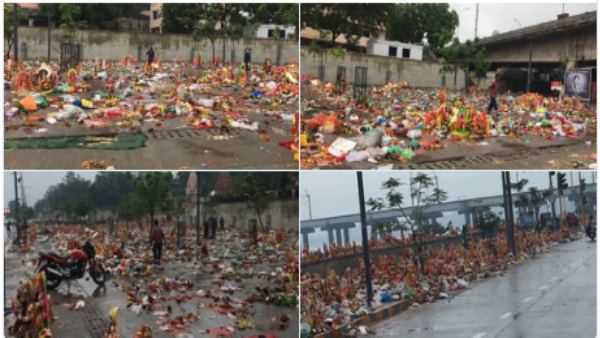 For the first time in the history, Ganesha idols had been immersed in Sabarmati river For the first time in the history, Ganesha idols had been immersed in Sabarmati river