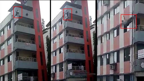 Watch Video: Man Jumps From The Fifth Floor for End his life in Vapi district Watch Video: Man Jumps From The Fifth Floor for End his life in Vapi district