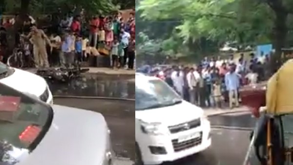 बाइक जब्त नहीं हो, इसलिए लगाई आग