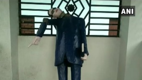 bhim rao ambedkar statue damaged in saharanpur bhim rao ambedkar statue damaged in saharanpur