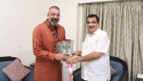 Actor Sanjay Dutt meets Union Minister of Road Transport & Highways Nitin Gadkari in Nagpur Actor Sanjay Dutt meets Union Minister of Road Transport & Highways Nitin Gadkari in Nagpur