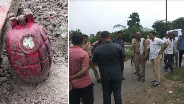 Hand grenade found in farrukhabad, VIDEO viral Hand grenade found in farrukhabad, VIDEO viral