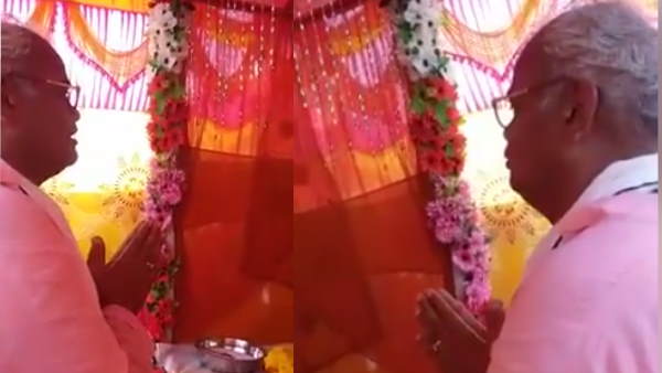 BJP MLA pray to mother durga to break hand leg of plastic users BJP MLA pray to mother durga to break hand leg of plastic users