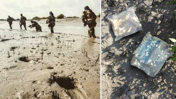 सरक्रीक बॉर्डर की मिट्टी में पड़े थे पैकेट