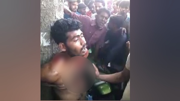 man tied from tree and beaten up by people in fatehpur man tied from tree and beaten up by people in fatehpur