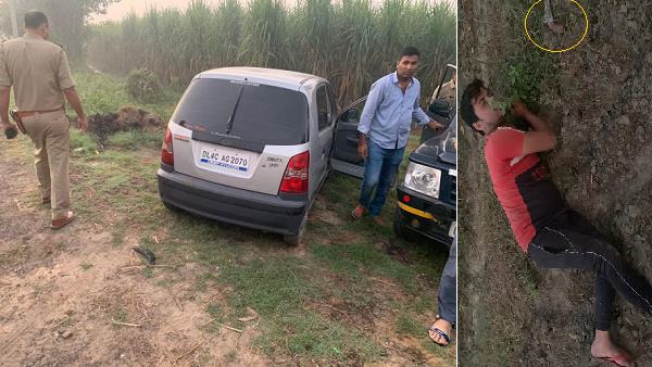 UP Police encounters with Cow smuggler, beef seized in meerut UP Police encounters with Cow smuggler, beef seized in meerut