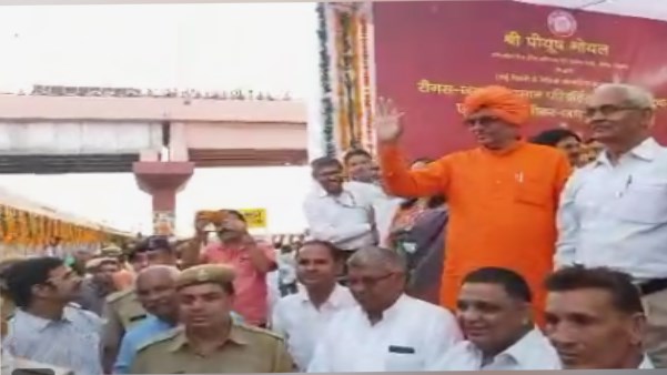 Sikar jaipur train inauguration at reengus railway station Sikar jaipur train inauguration at reengus railway station