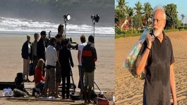 Karti Chidambaram share unrelated photo of PM Modi plogging Mamallapuram beach Karti Chidambaram share unrelated photo of PM Modi plogging Mamallapuram beach
