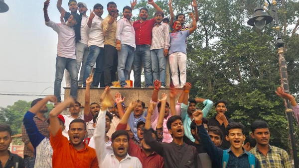allahabad university student council election student leader protest allahabad university student council election student leader protest