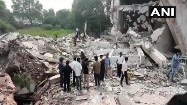 building collapsed Chhani Jakatnaka area of Vadodara Gujarat building collapsed Chhani Jakatnaka area of Vadodara Gujarat