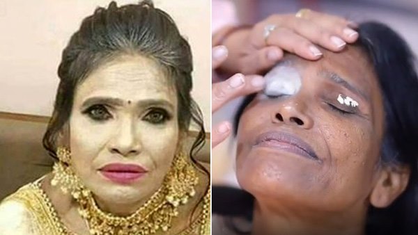 रानू मंडल के मेकअप की असली तस्वीर आई सामने