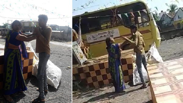 man beaten by liquor seller woman in una district gujarat, video viral man beaten by liquor seller woman in una district gujarat, video viral