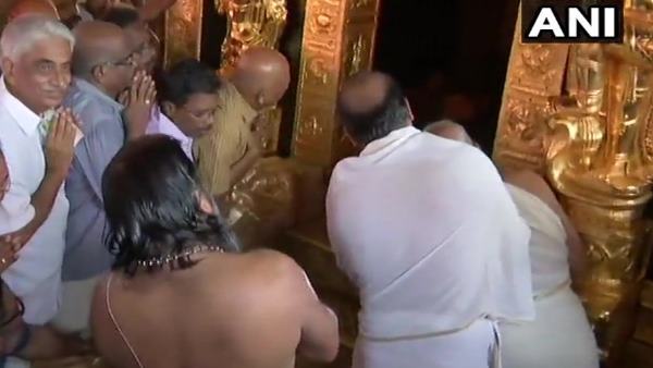 Kerala Priests open the sanctum sanctorum of the Sabarimala Temple Kerala Priests open the sanctum sanctorum of the Sabarimala Temple