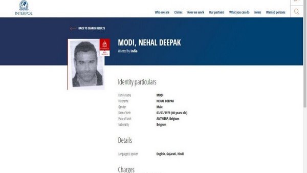cbi canforms red notice against Nehal Deepak Modi issued by Interpol cbi canforms red notice against Nehal Deepak Modi issued by Interpol