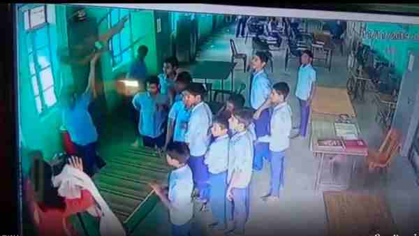 students beaten the female teacher of gandhi seva niketan students beaten the female teacher of gandhi seva niketan