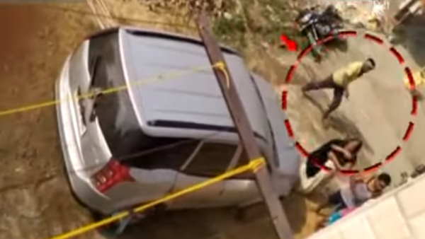 noida viral video car borne trying to kill homeguard and his family noida viral video car borne trying to kill homeguard and his family