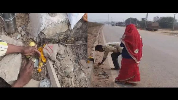 Superstition: Sister arrived at NH 52 bundi for to take soul of three year ago dead brother Superstition: Sister arrived at NH 52 bundi for to take soul of three year ago dead brother