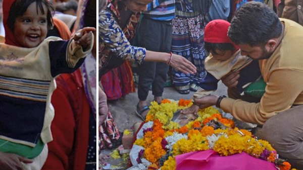 मां को ढाई साल की बेटी ने दी मुखाग्नि