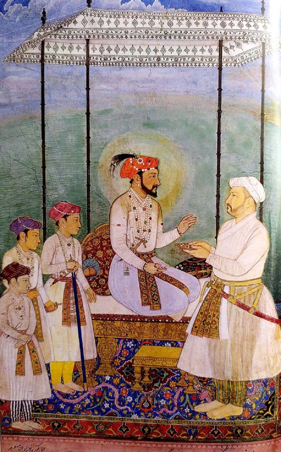 शाहजहाँ अपने बेटों के साथ शाहजहाँ अपने बेटों के साथ