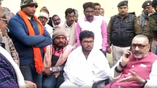bihar begusarai giriraj singh did inspection of his loksabha seat bihar begusarai giriraj singh did inspection of his loksabha seat