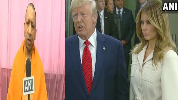 cm yogi and governor anandi ben patel will welcome to donald trump cm yogi and governor anandi ben patel will welcome to donald trump